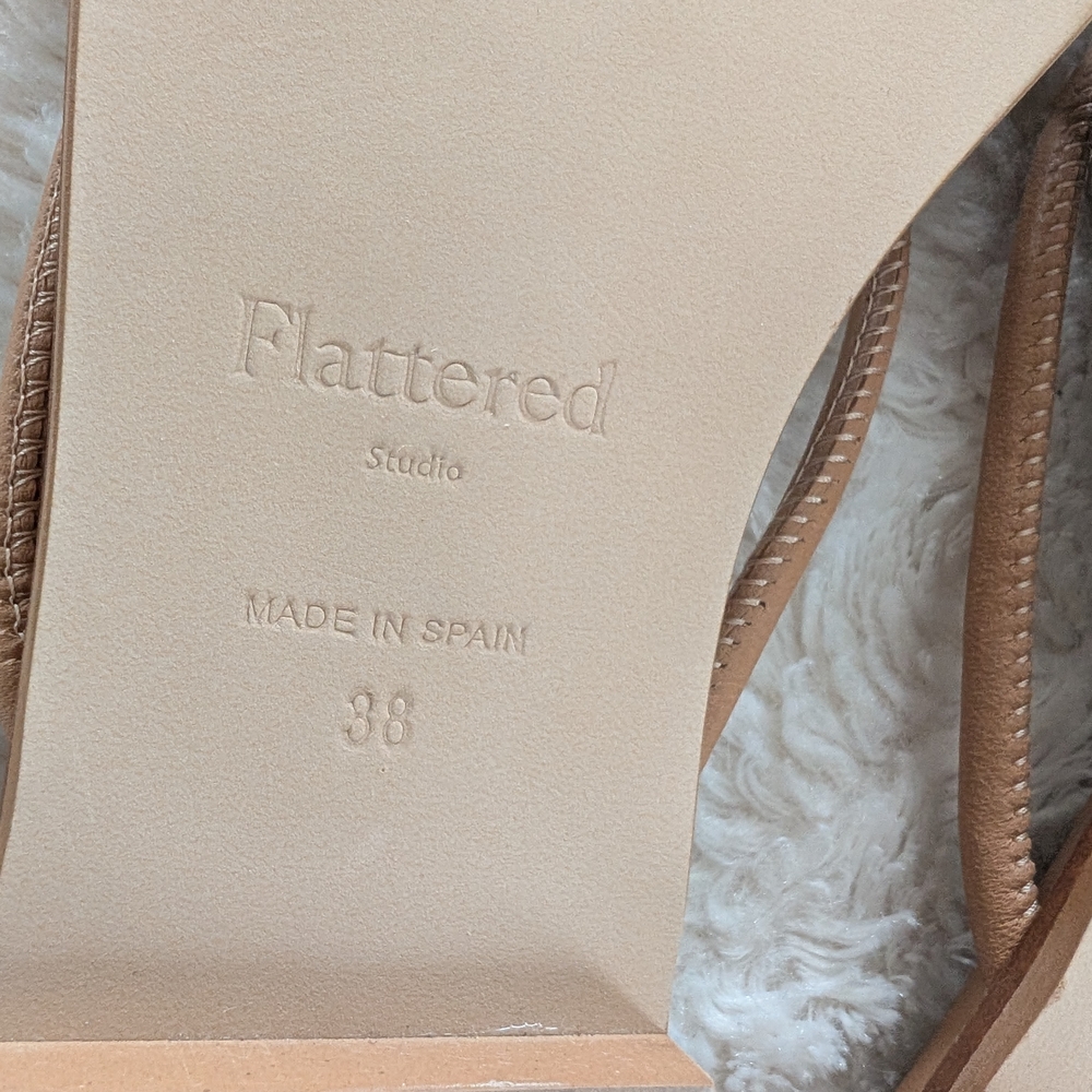 Flattered Yvette Tan Leather Women's Sandals - Picture 9 of 11